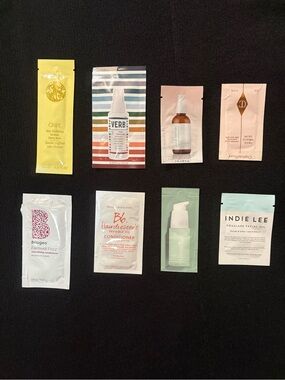 NEW Nine assorted beauty samples Hair & Skin Care Products Travel Sachets